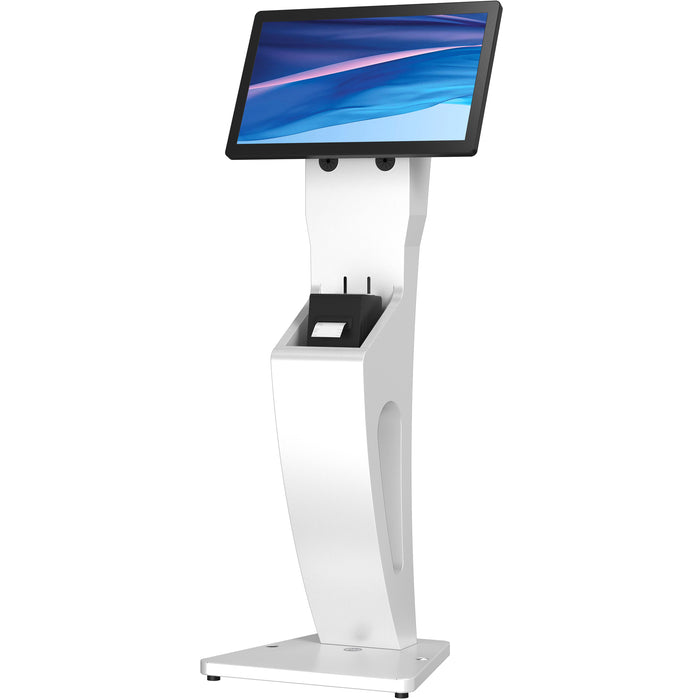 Sleek Floor Stand with Printer Slot for Touchscreen Monitors and Other Displays
