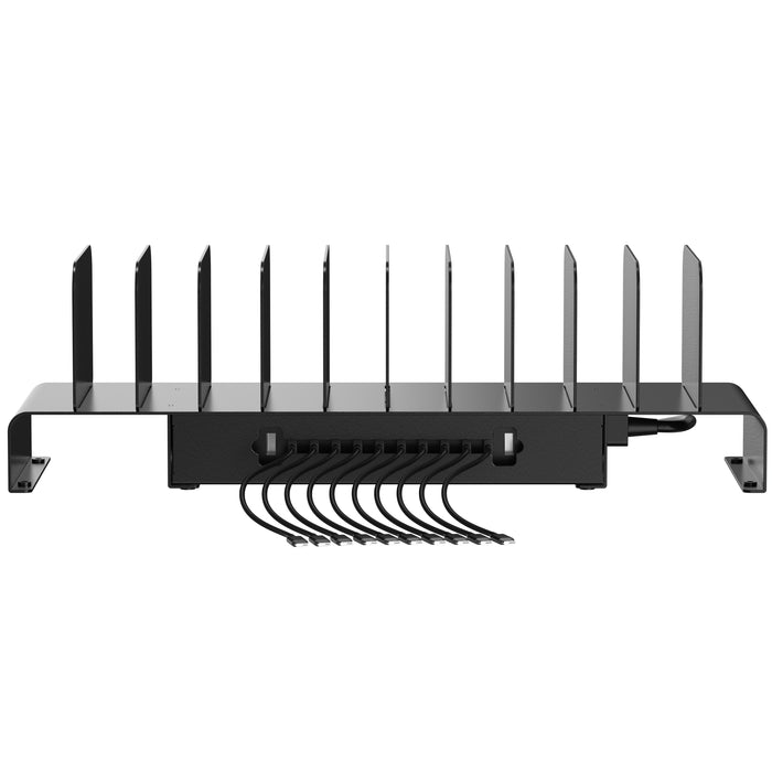 CTA Digital 10 Slot Gang Charger with 12 Ports for Additional Devices