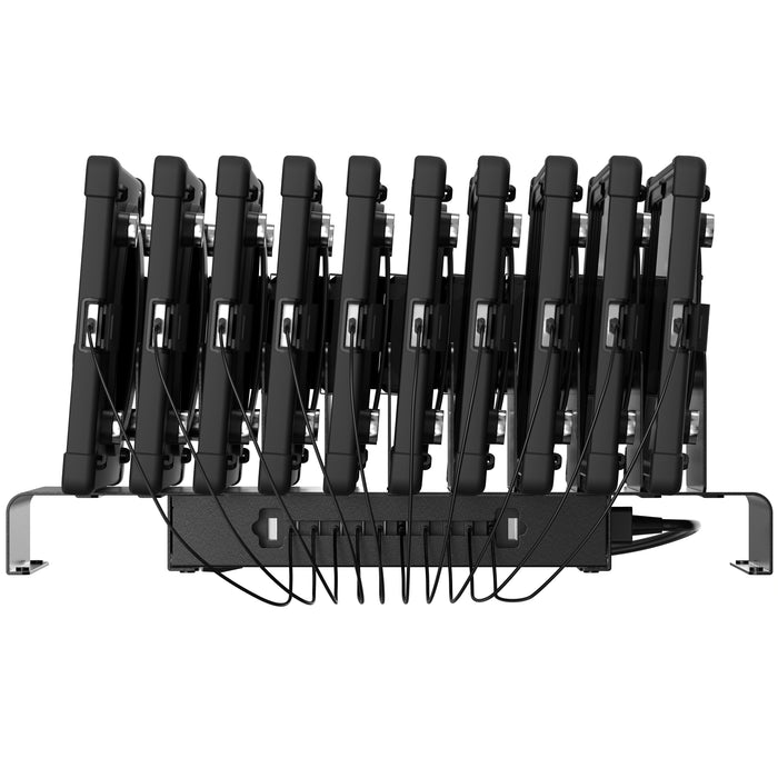 CTA Digital 10 Slot Gang Charger with 12 Ports for Additional Devices