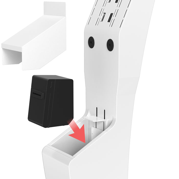Sleek Floor Stand with Printer Slot for Touchscreen Monitors and Other Displays