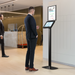 Thin Profile Graphic Sign Floor Stand with Security Enclosure for 9.7-11" Tablets