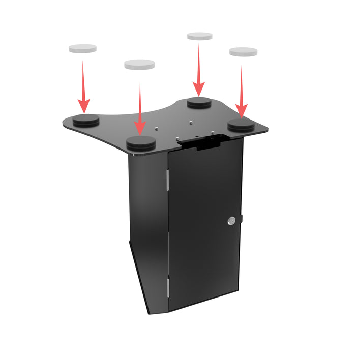 VESA Compatible Desk Mount w/Printer Shelf Compartment