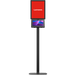 Thin Profile Graphic Sign Floor Stand with Security Enclosure for 9.7-11" Tablets