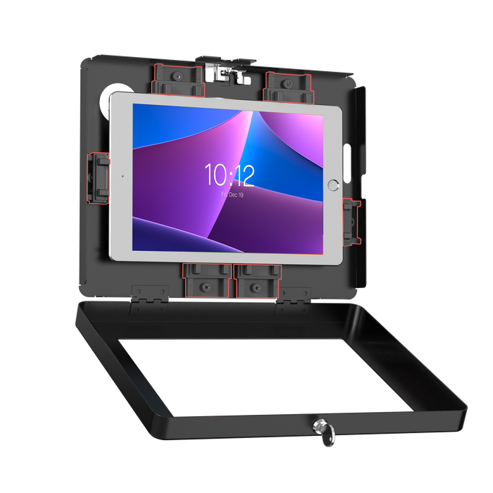 VESA-Compatible Rotary Ball-Head Adjusting Mount w/ Security Enclosure