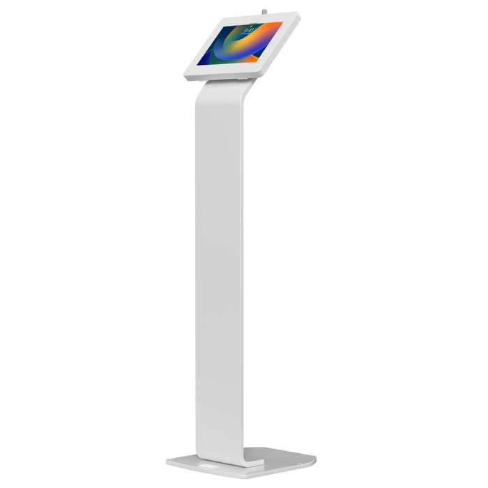 Premium Locking Floor Stand Kiosk (White)