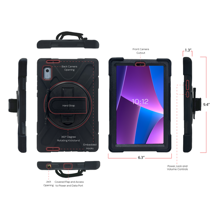 Protective Case with Built-in 360° Rotatable Kickstand for Lenovo M9 Tablet