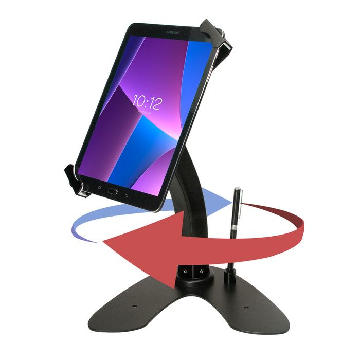 Universal Dual Security Kiosk with Locking Holder and Anti-Theft Cable for 7-13 Inch Tablets