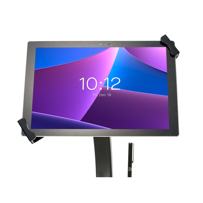 Universal Dual Security Kiosk with Locking Holder and Anti-Theft Cable for 7-13 Inch Tablets
