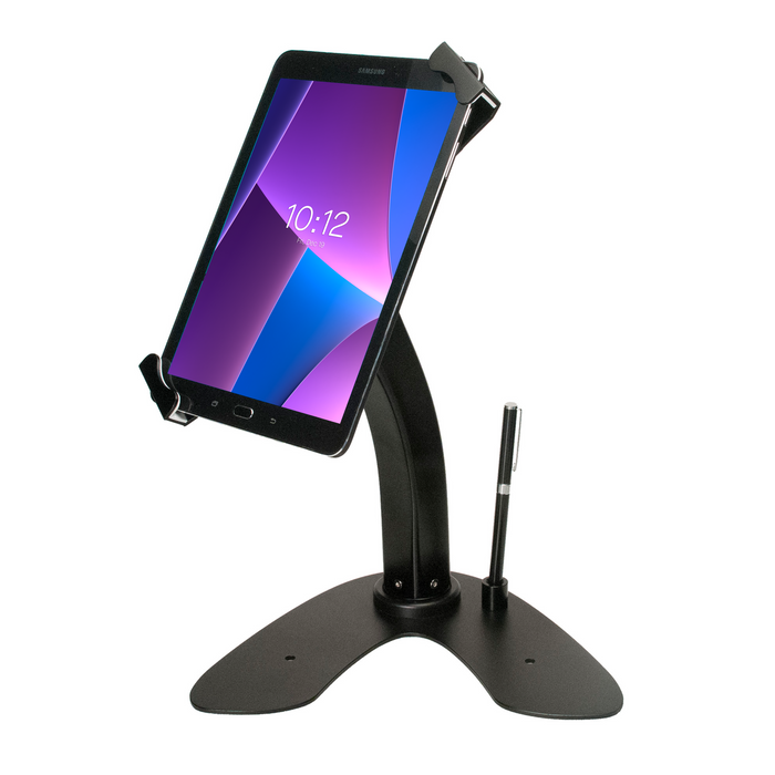 Universal Dual Security Kiosk with Locking Holder and Anti-Theft Cable for 7-13 Inch Tablets