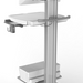 Rolling Medical Cart with Height-Adjustable VESA Mounting Bracket and Keyboard and Mouse Tray