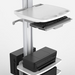 Rolling Medical Cart with Height-Adjustable VESA Mounting Bracket and Keyboard and Mouse Tray