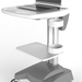 Rolling Medical Cart with Height-Adjustable VESA Mounting Bracket and Keyboard and Mouse Tray