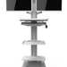 Rolling Medical Cart with Height-Adjustable VESA Mounting Bracket and Keyboard and Mouse Tray