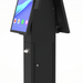 Dual Screen Self-Service Kiosk Floor Stand with Printer Bay and Device Storage