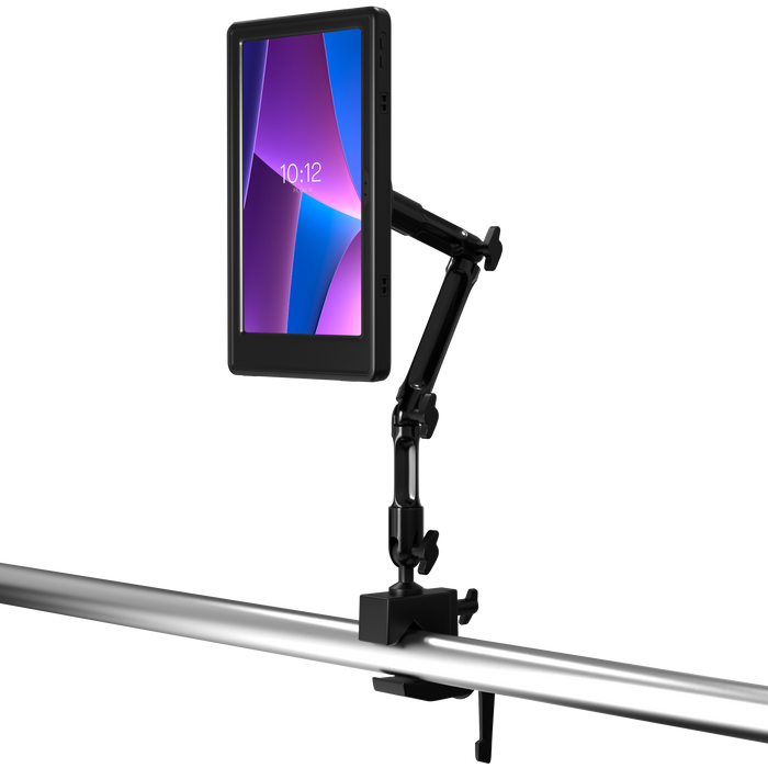 VersaGuard Twist Lock I11 Induction Case and Dock with Flex Desk Clamp Mount