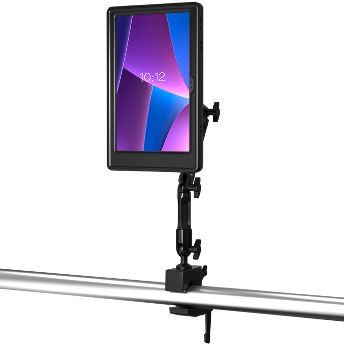 VersaGuard Twist Lock I11 Induction Case and Dock with Flex Desk Clamp Mount
