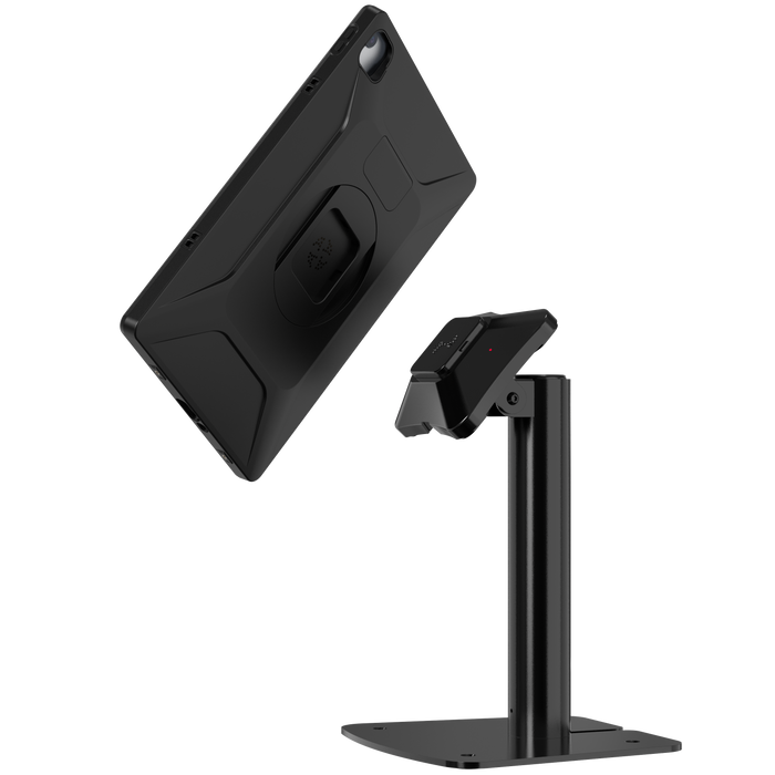 Rotating Sleek Desk Mount with VersaGuard Smart Lock Charging Dock and Case