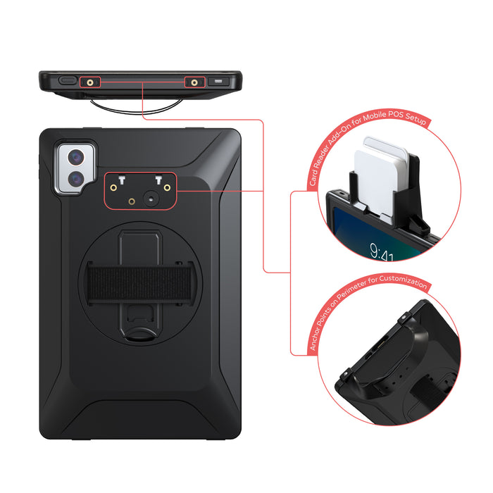VersaGuard Magnetic Protective Tablet Case with POGO Charging, Built-In Kick Stand and Hand Strap for Lenovo K11