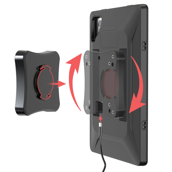 VersaGuard Twist Lock Protective Tablet Case and Dock with Wireless Inductive Charging for Lenovo K11